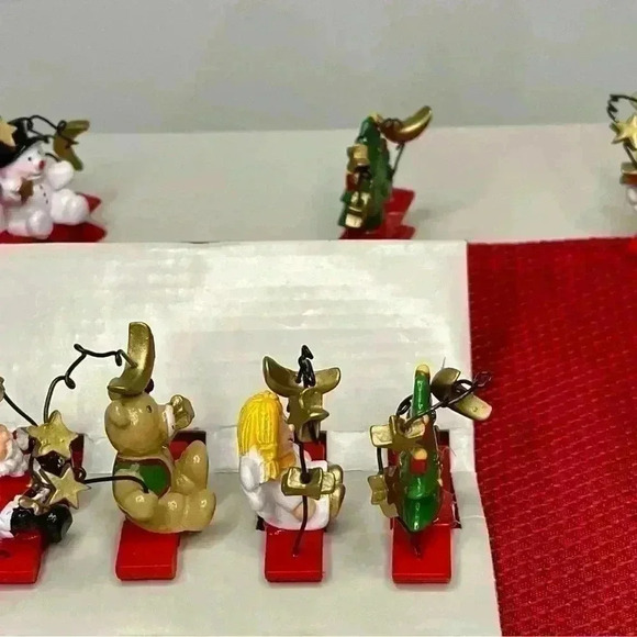 Hand-painted made in Germany 10 decorative Christmas clips inbox Imaginative - Picture 6 of 8